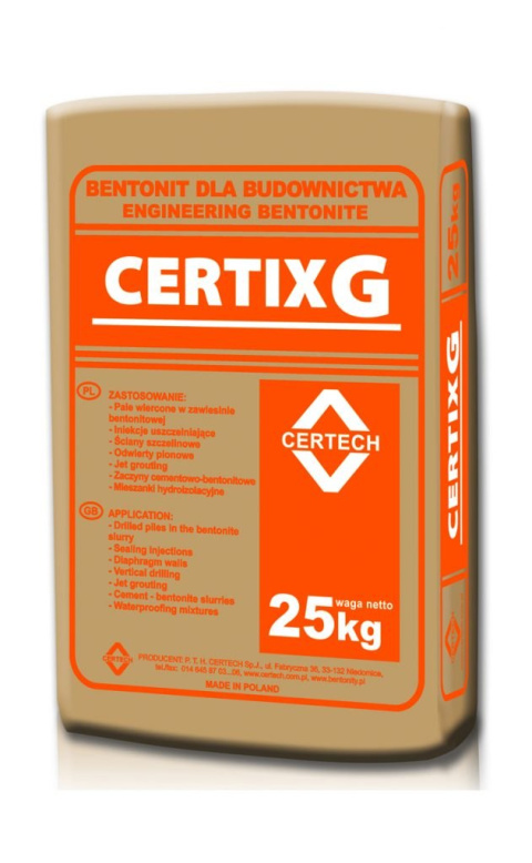 Certix G(H) (płuczka do specjalnych robót geoinżynieryjnych) - 25 kg. Certix G(H) (płuczka do specjalnych robót geoinżynieryjnych) - 25 kg.